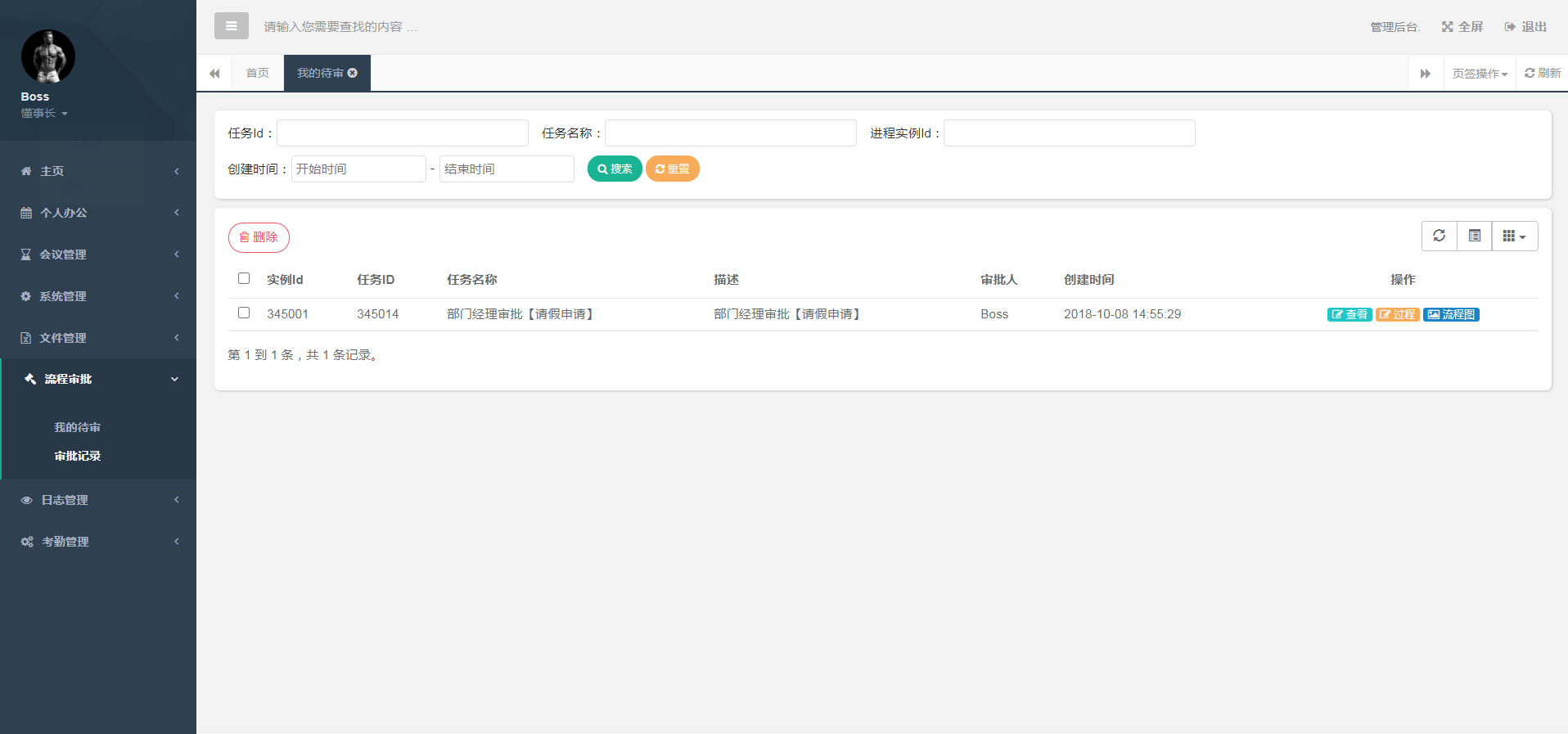 办公自动化后台管理系统